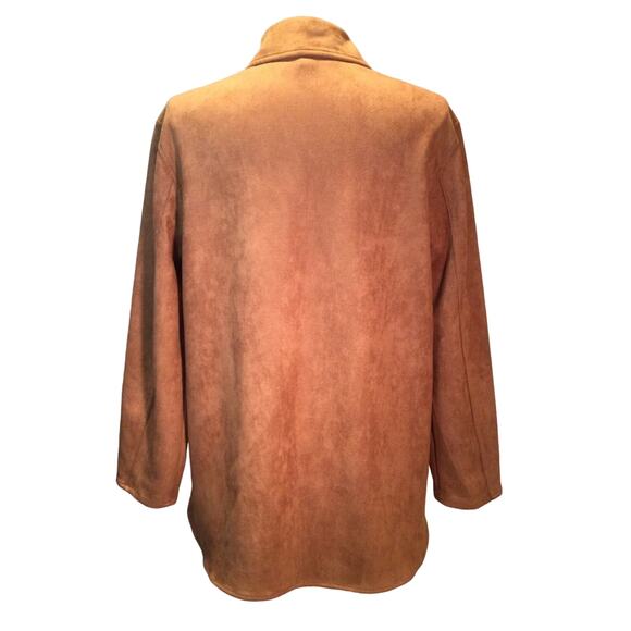 Jones New York Faux Suede Utility oversized Shirt small - Picture 4 of 5